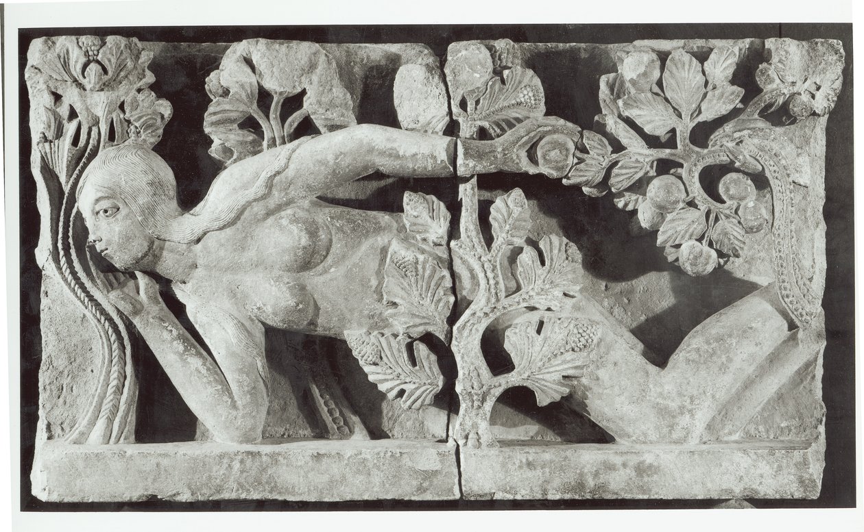 Eve, fragment of the lintel from the portal of the Cathedral of St. Lazare, c.1135-40 by Gislebertus