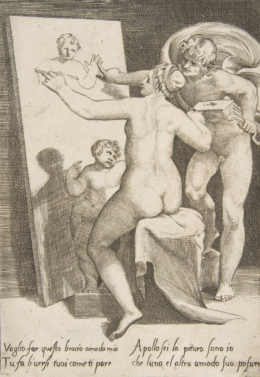 Apollo Standing Beside a Woman Representing an Allegory of Painting, from 