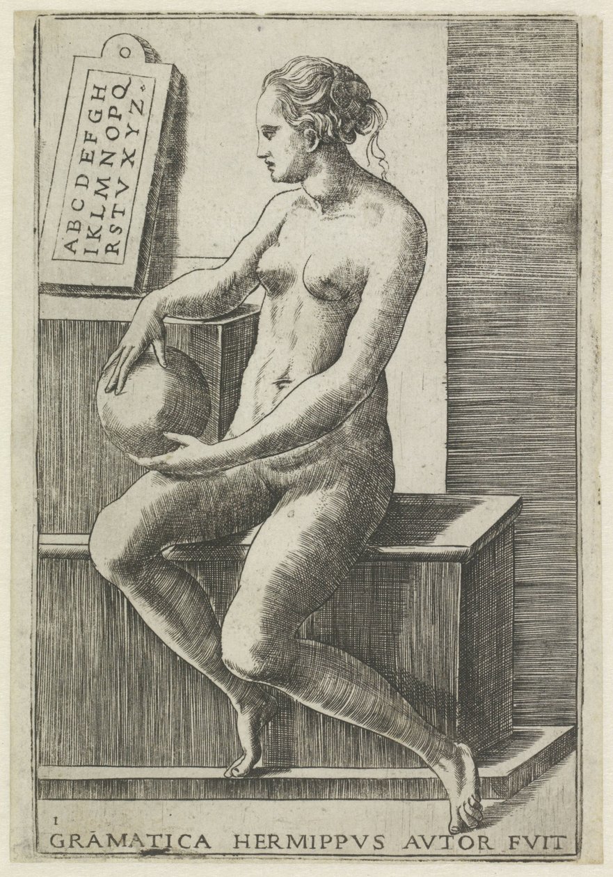 Grammar (The Seven Liberal Arts, series title) by Giulio Bonasone