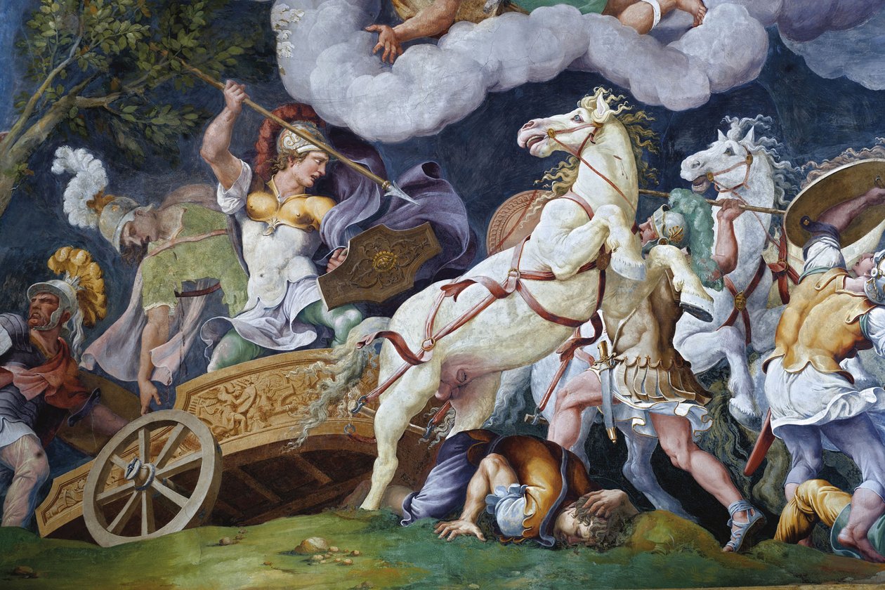 Diomedes Fighting Against Phegeus and Idaios