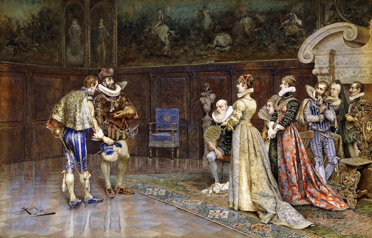 A Presentation of Henri IV of France at the Court of Marguerite Valois by Giuseppe Aureli