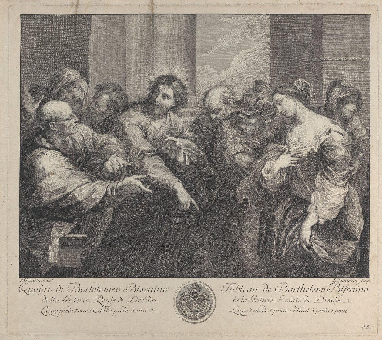 Christ and the woman taken in adultery, 1750-57 by Giuseppe Camerata