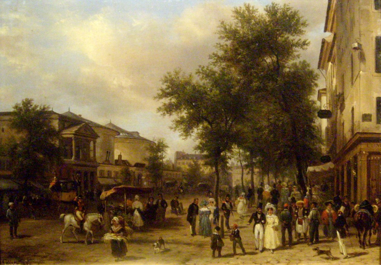 View of Boulevard Montmartre, Paris by Giuseppe Canella