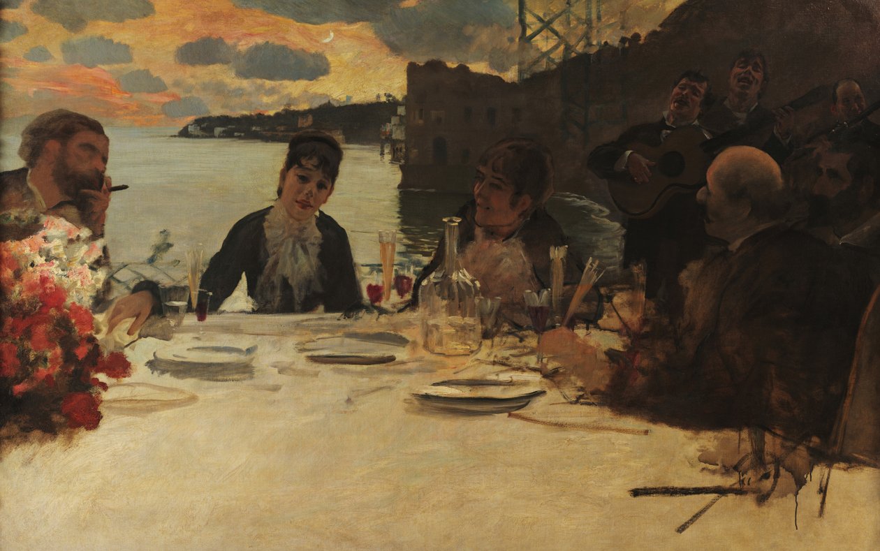 Lunch at Posillipo by Giuseppe de Nittis