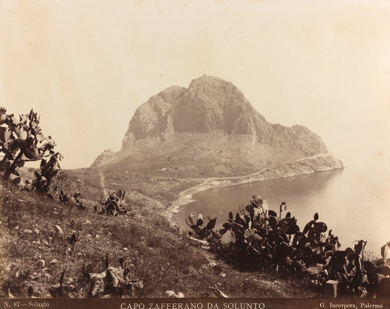 View of Capo Zafferano from Solunto, Palermo by Giuseppe Incorpora