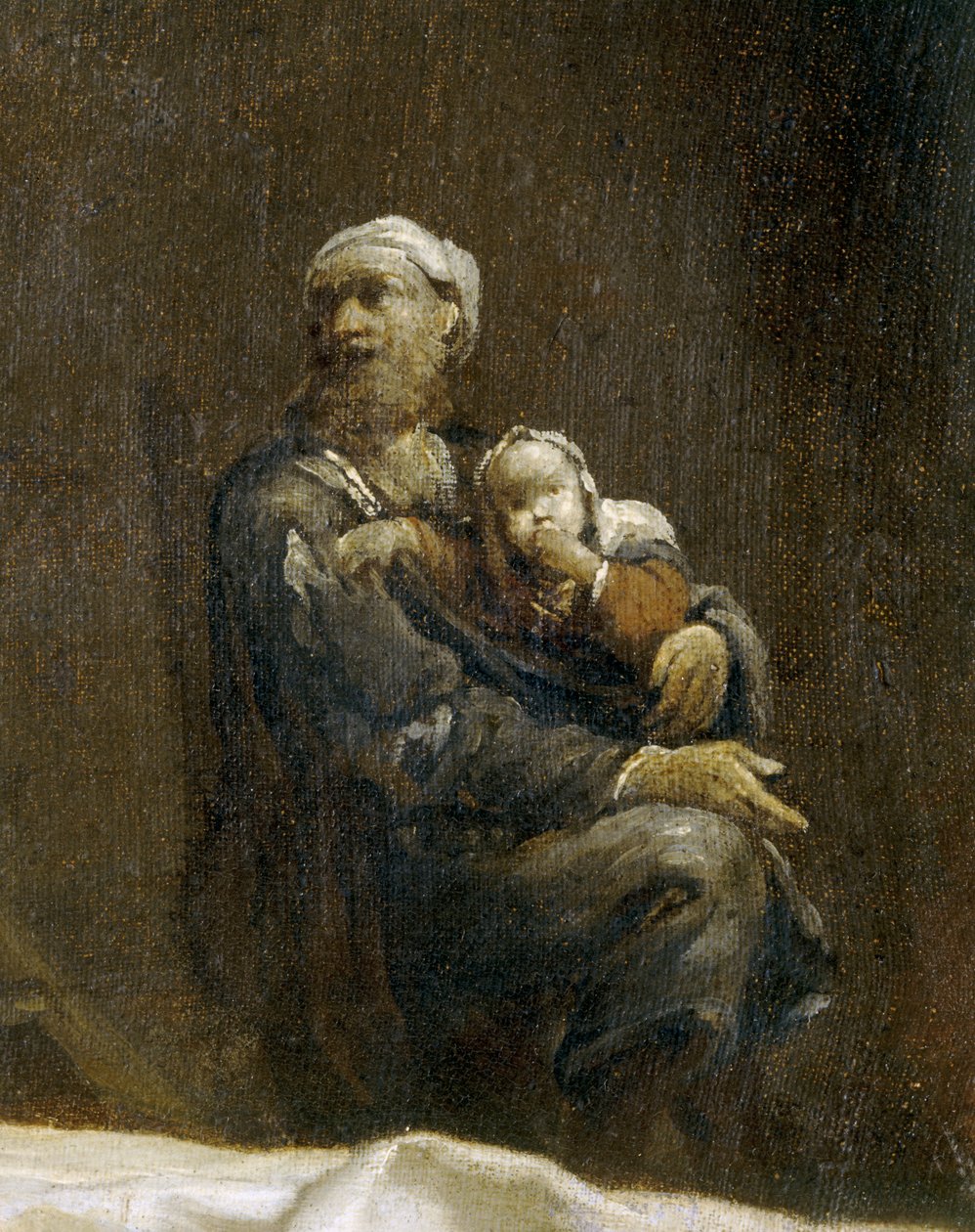 Woman with flea by Giuseppe Maria (1665 1747) Crespi