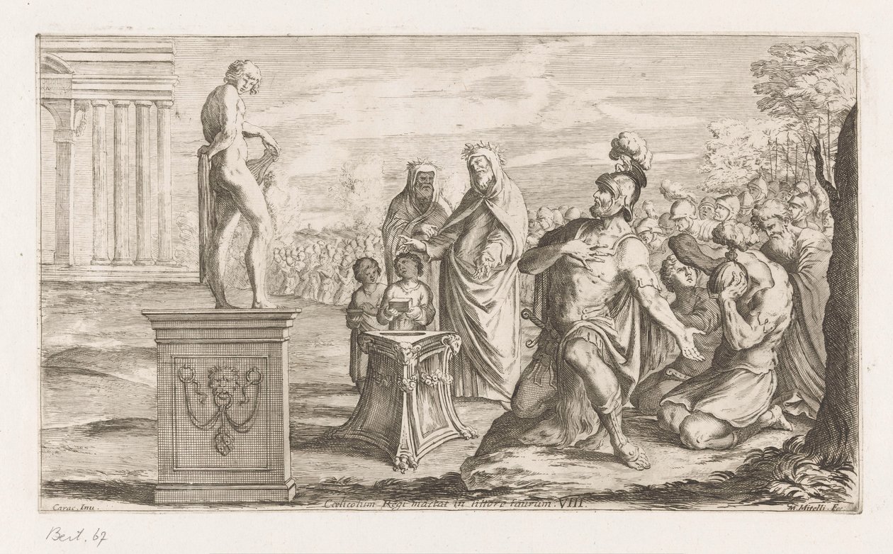 Aeneas Offers to Apollo (Wanderings of Aeneas) by Giuseppe Maria Mitelli