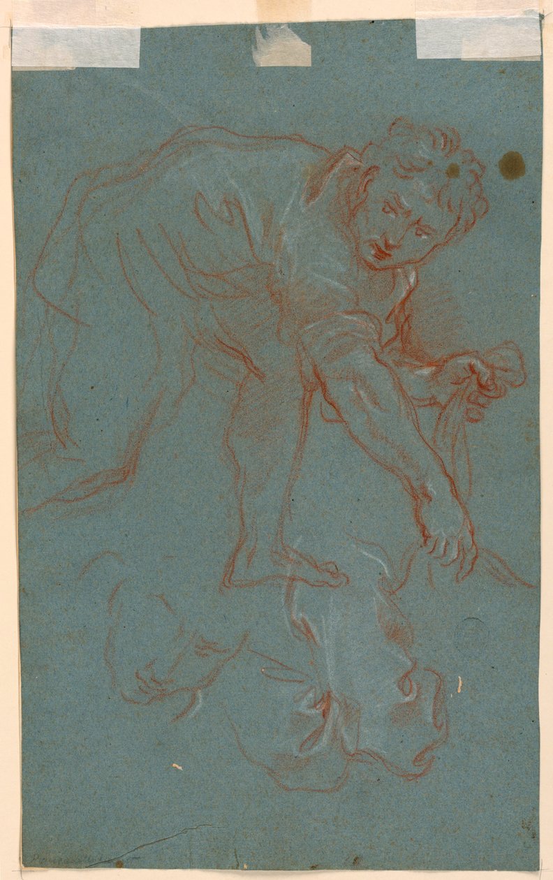 Two Studies of a Man, late 18th century by Giuseppe Passeri