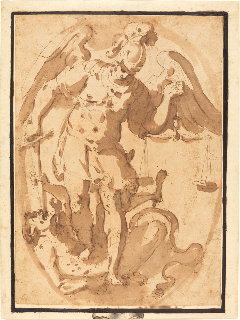 Saint Michael with Lucifer by Giuseppe Porta