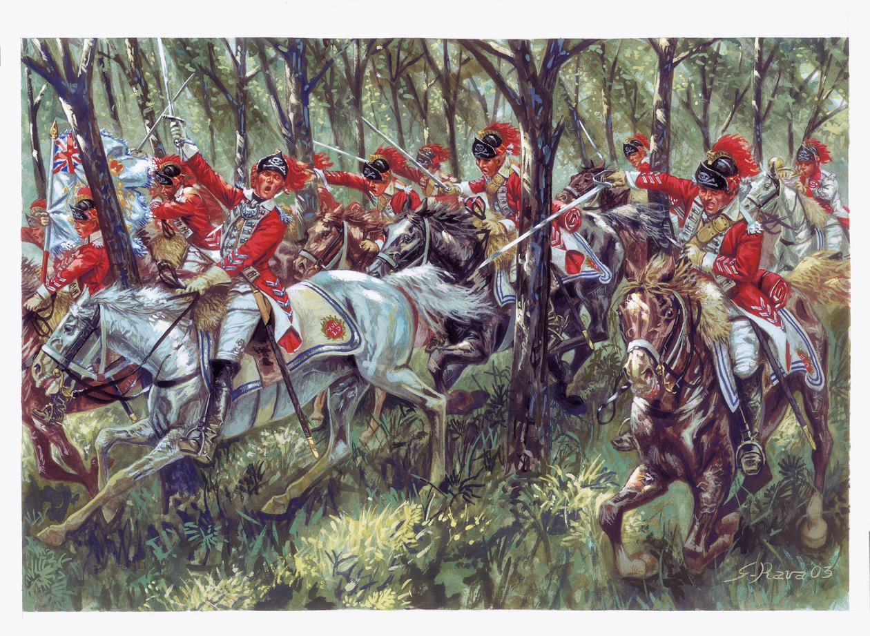 American Independence War (1775-1783): the charge of the American settlers by Giuseppe Rava