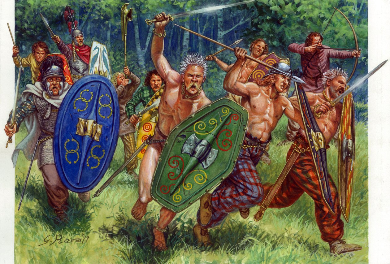 Antiquity: The Charge of Gaulish Warriors by Giuseppe Rava