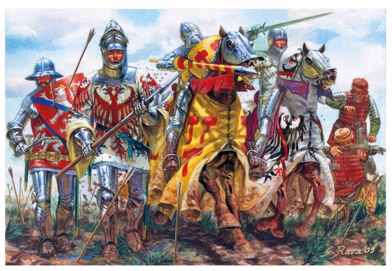 Hundred years war: soldiers of the French army by Giuseppe Rava