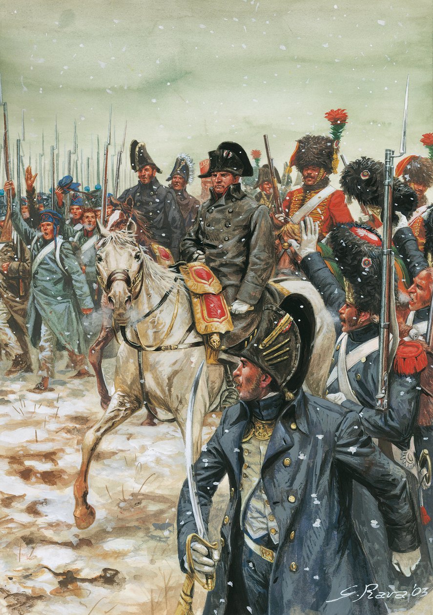 Long Live the Emperor! Napoleon I During the French Campaign - Illustration by Giuseppe Rava by Giuseppe Rava