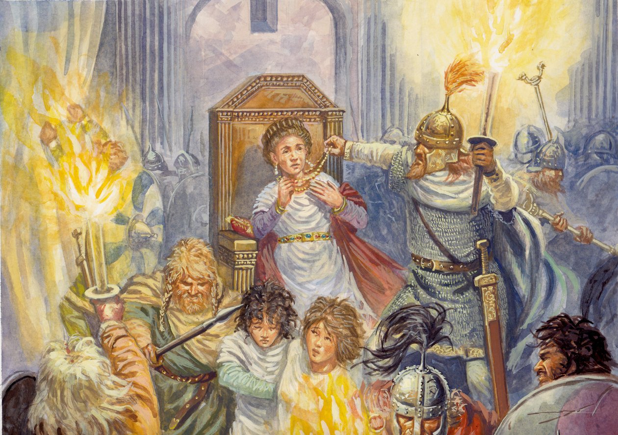 Sack of Rome by the Vandals by Giuseppe Rava