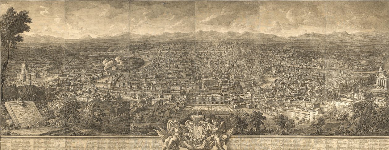 Prospect of the City of Rome from Monte Gianciolo by Giuseppe Vasi