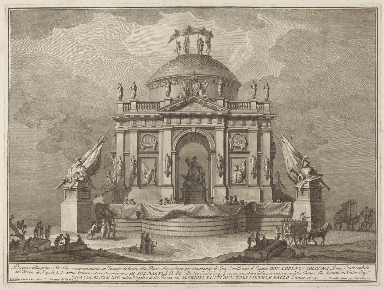 A Temple Dedicated to Peace, for the "Chinea" Festival by Giuseppe Vasi after Giuseppe Palazzi