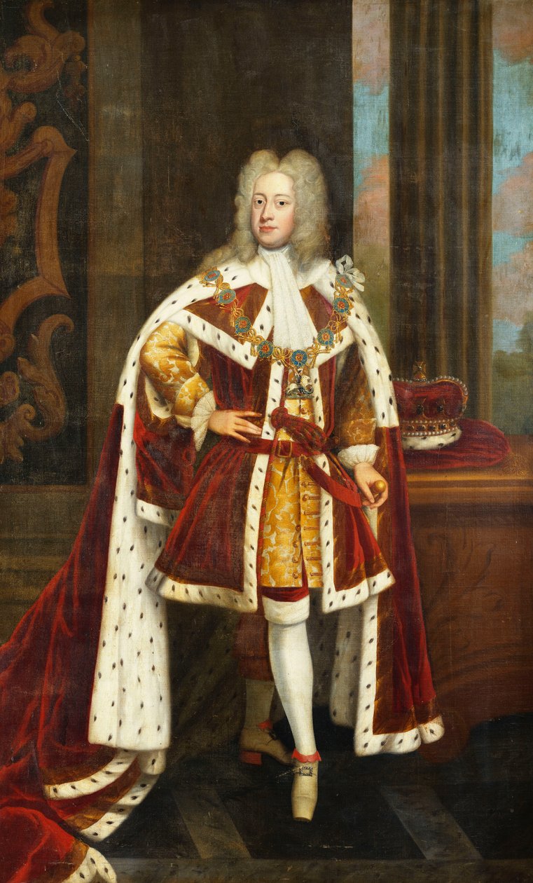 Portrait of King George II When Prince of Wales, Full Length, Wearing ...