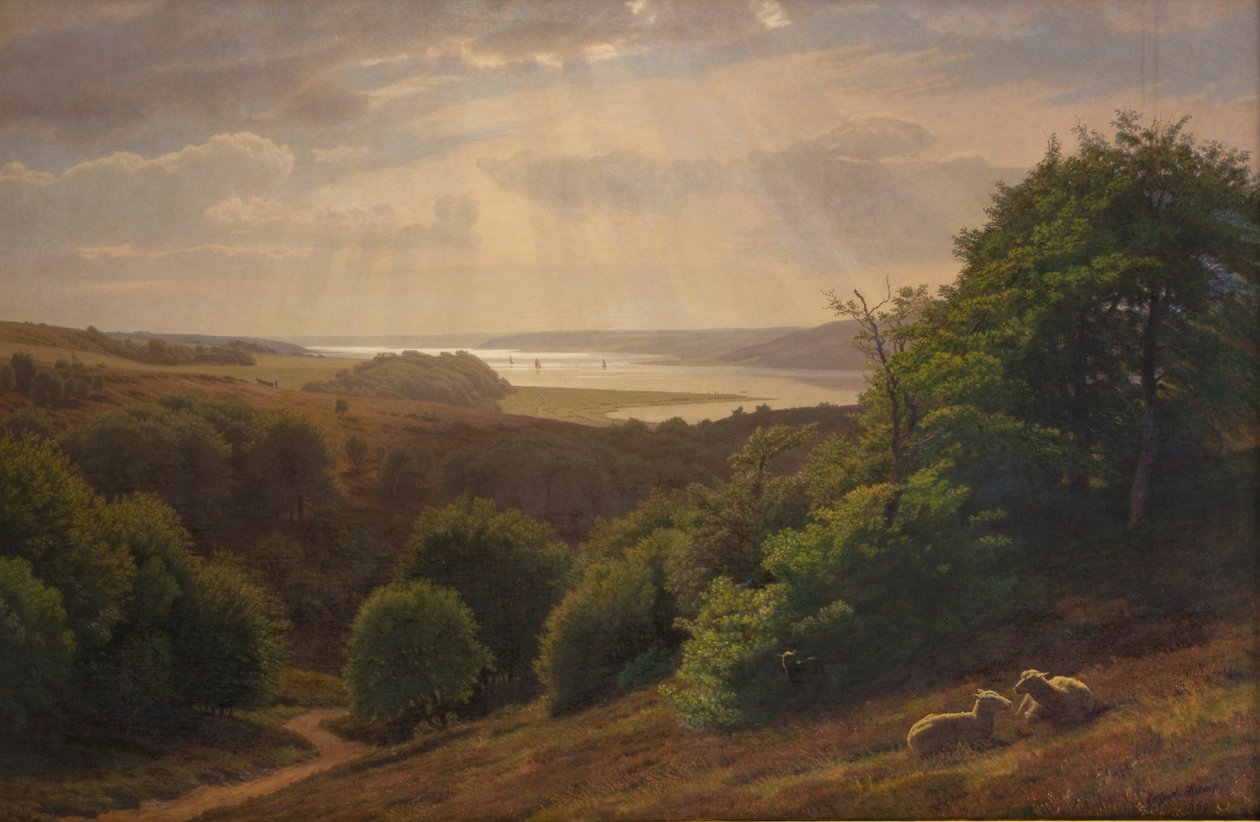 View from Vesterskov near Mariager; the Fjord in the Background by Godtfred Rump