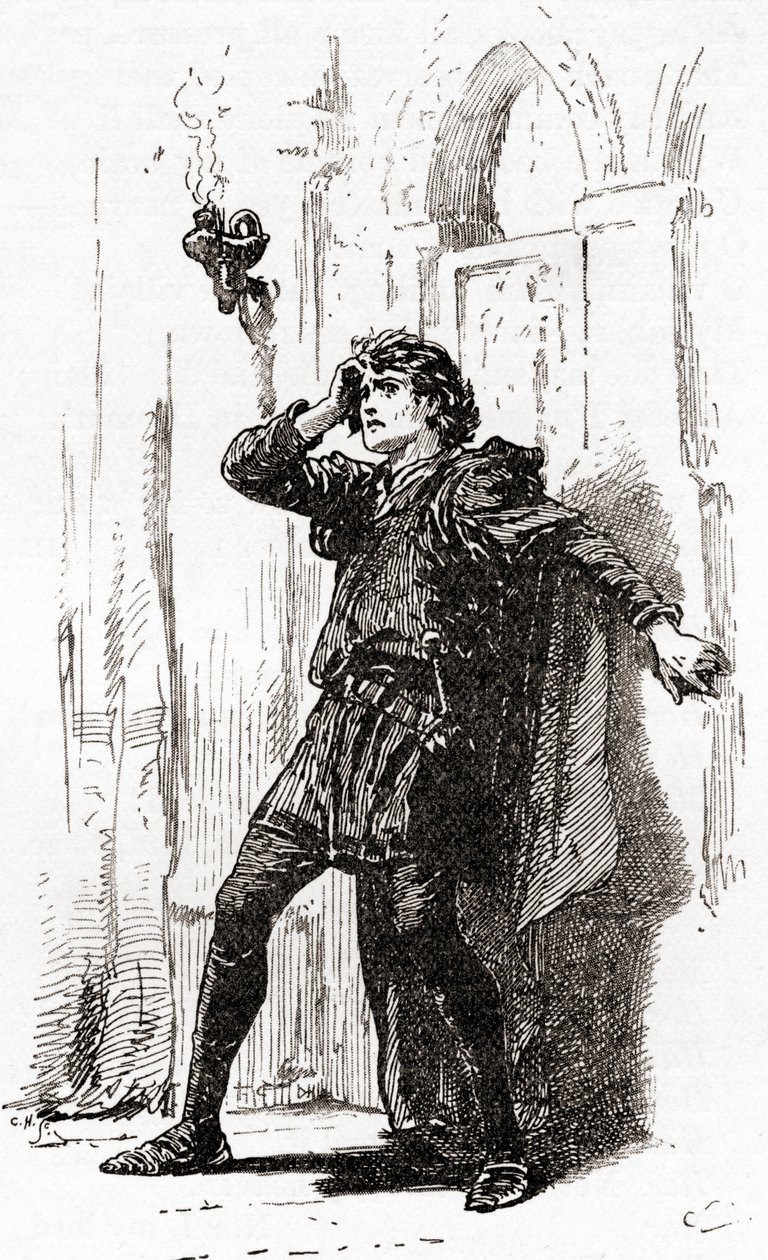 A scene from William Shakespeare's play Hamlet, Act I, Scene 5, Hamlet ...