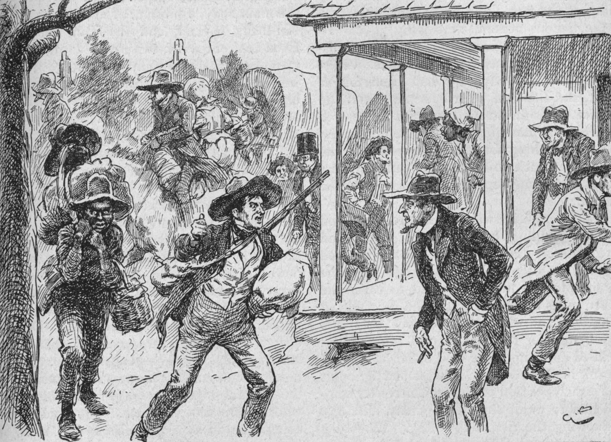 The City Was Taken With A Desperate Panic, 1902 by Gordon Frederick Browne
