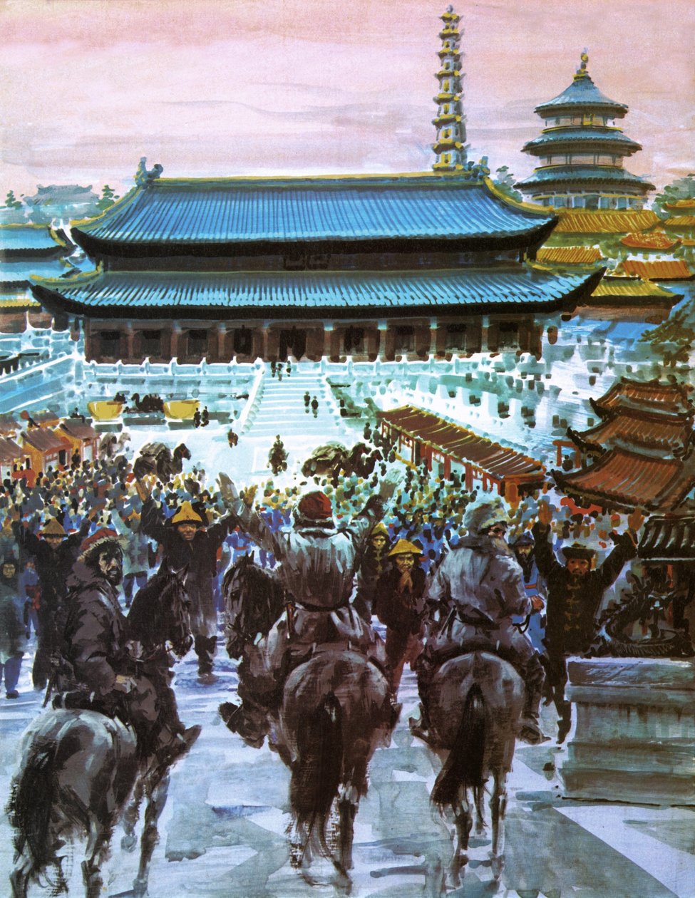 Marco Polo, with His Father and Uncle, Approaching the Palace of the Great Khan by Graham Coton