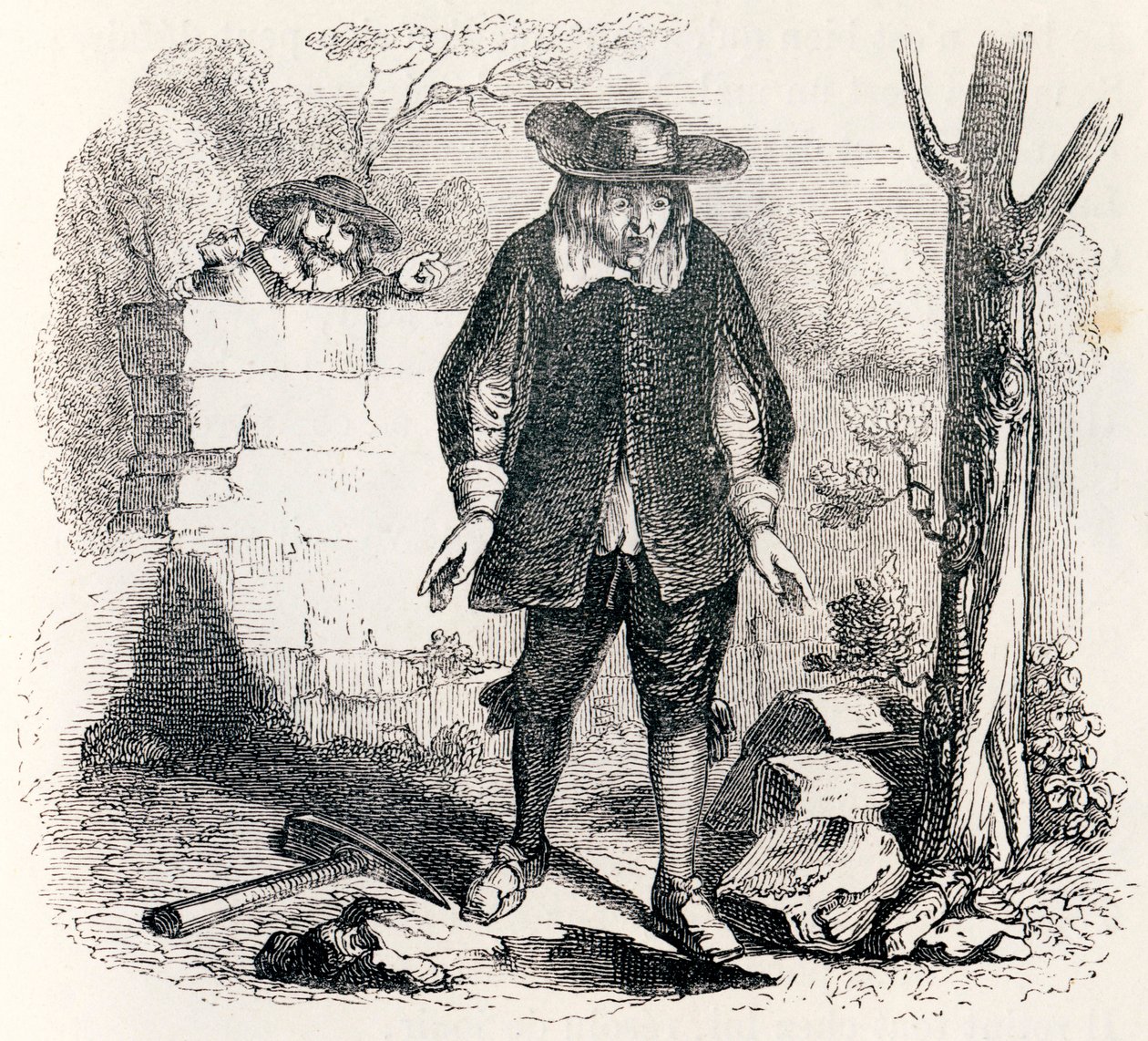 The Burner and His Compere - Fables by La Fontaine by Grandville