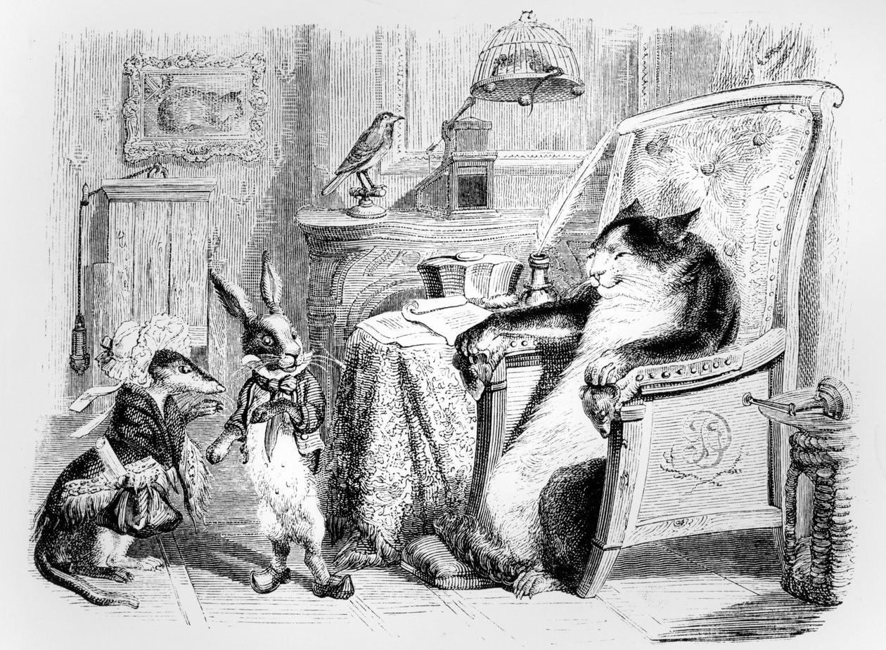 The Cat, the Weasel and the Little Rabbit, Illustration for 