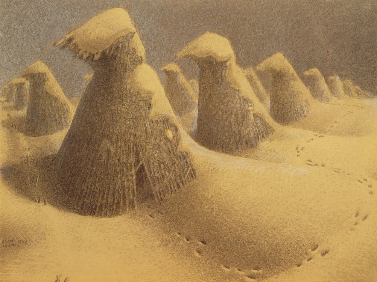 January, 1938 by Grant Wood