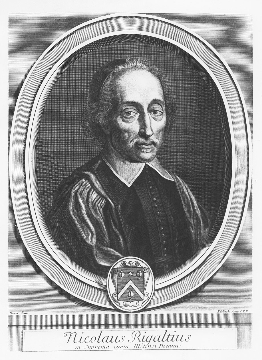 Portrait of Nicolas Rigault by Gérard Edelinck