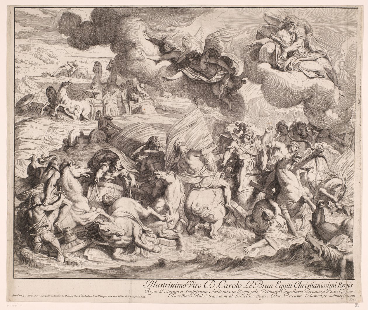 Passage Through the Red Sea (left part) by Gérard Audran