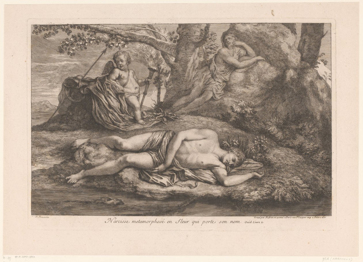 Narcissus and Echo by Gérard Audran