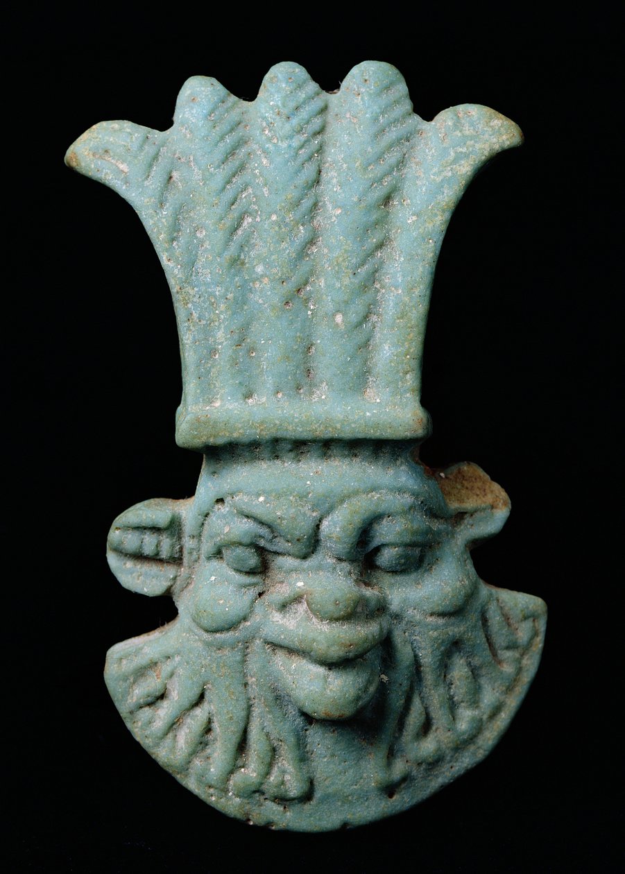 Bes, Egyptian household god, also associated with music and dance by Greco Roman