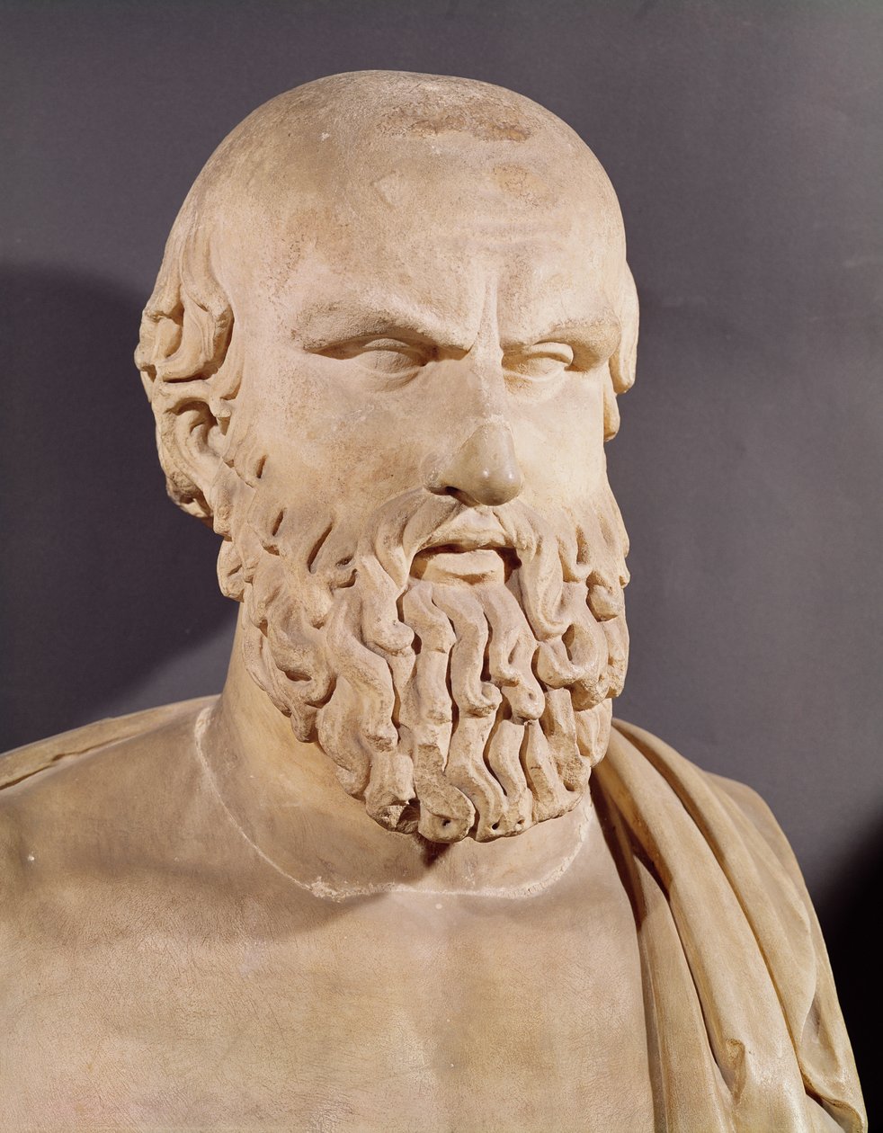 Bust of Aeschylus (c.525-c.456 BC) by Greek: Fine art print