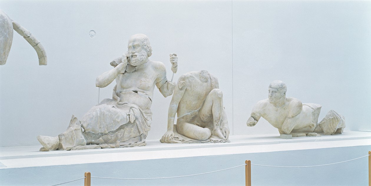 Free-standing figures from the east pediment of the Temple of Zeus by Greek