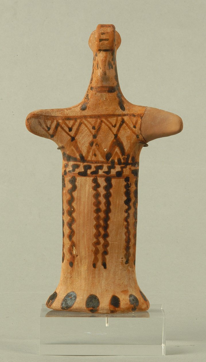 Figurine of a standing female, Boeotian workshop, Archaic Period by Greek
