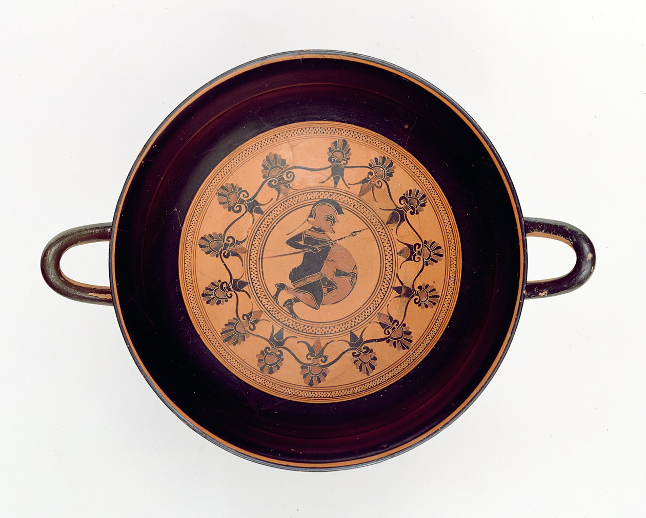 Siana Cup Depicting a Warrior, c.560 BC by Greek