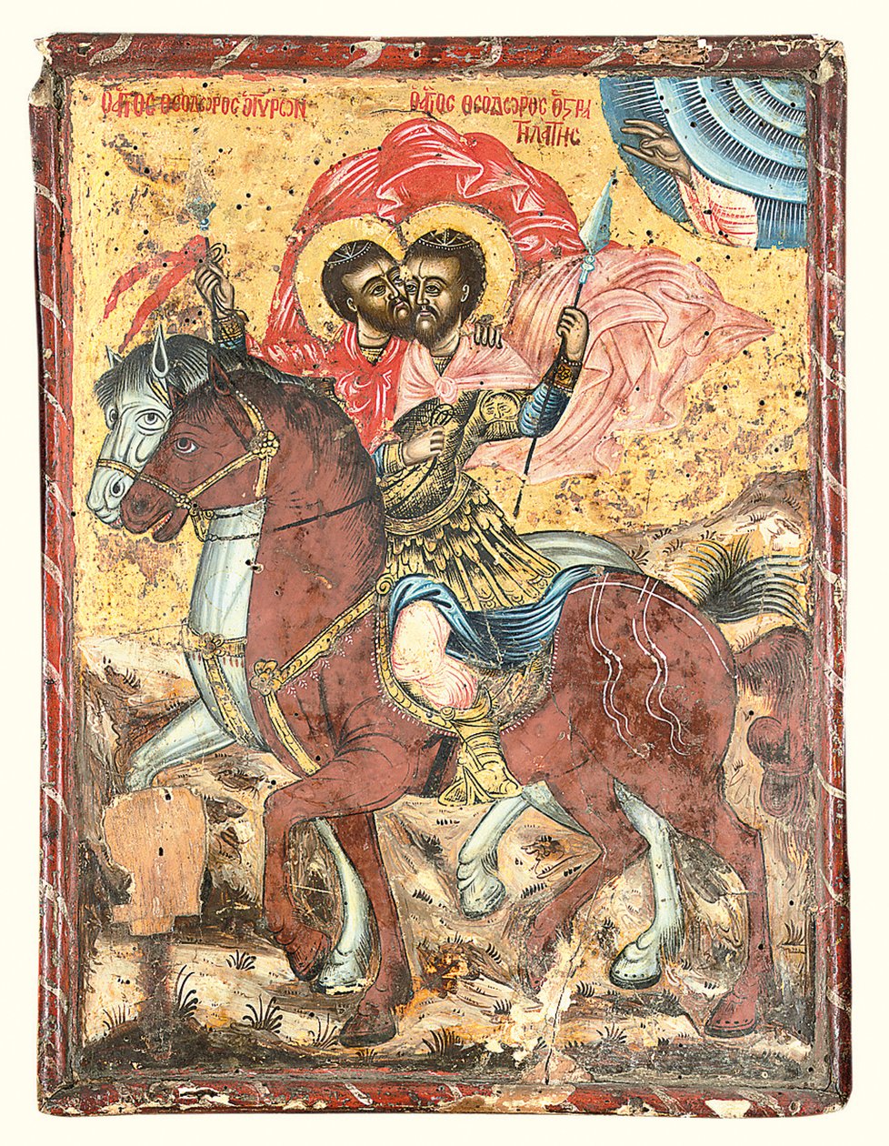 Saints Theodore Tyron and Theodore Stratelates by Greek School