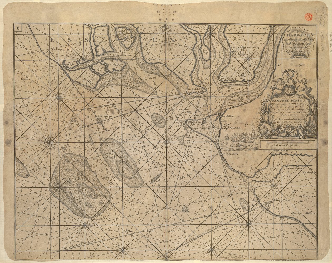 Chart of the North Sea dedicated to 