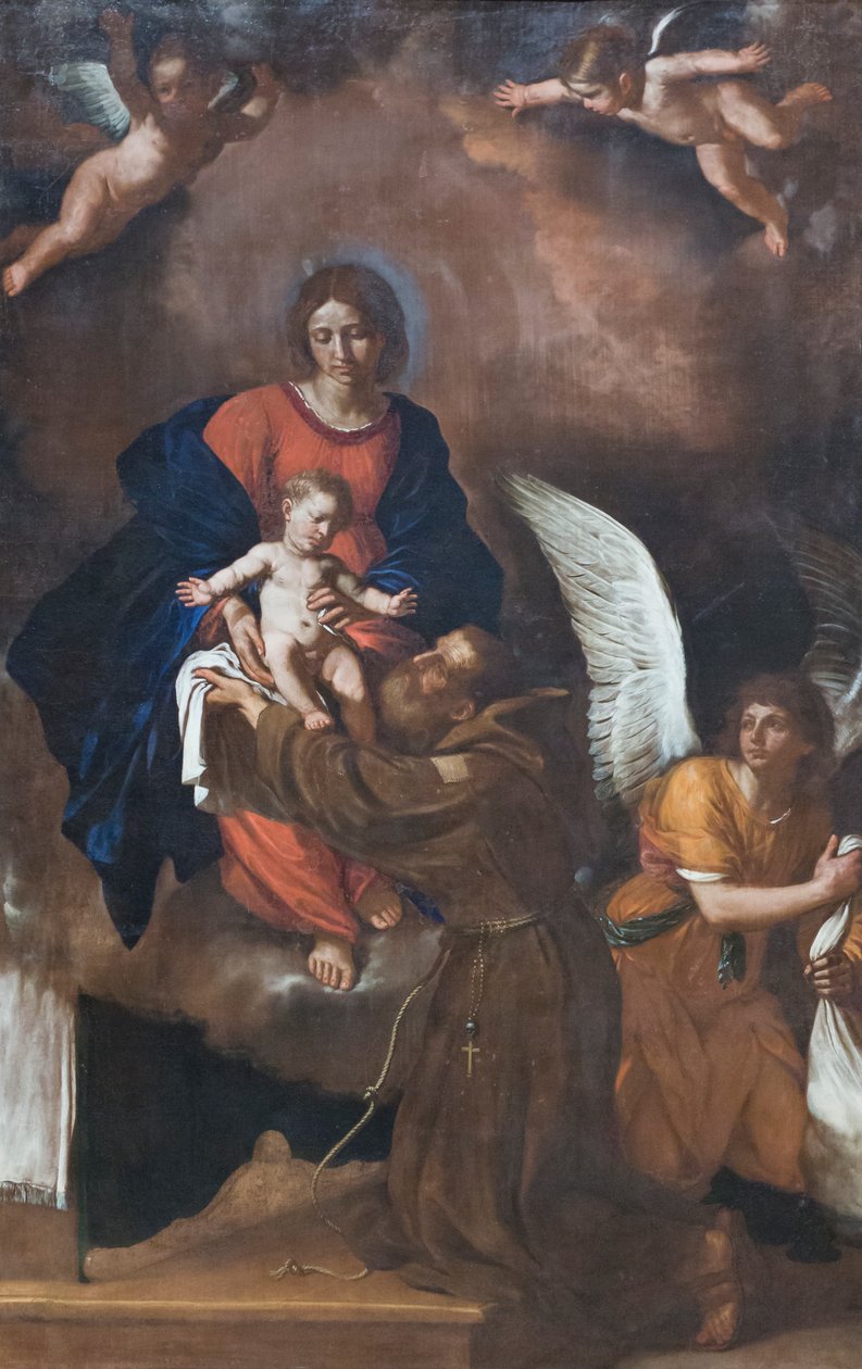 Our Lady Presents the Child to Blessed Felice da Cantalice by Guercino (1591-1666)