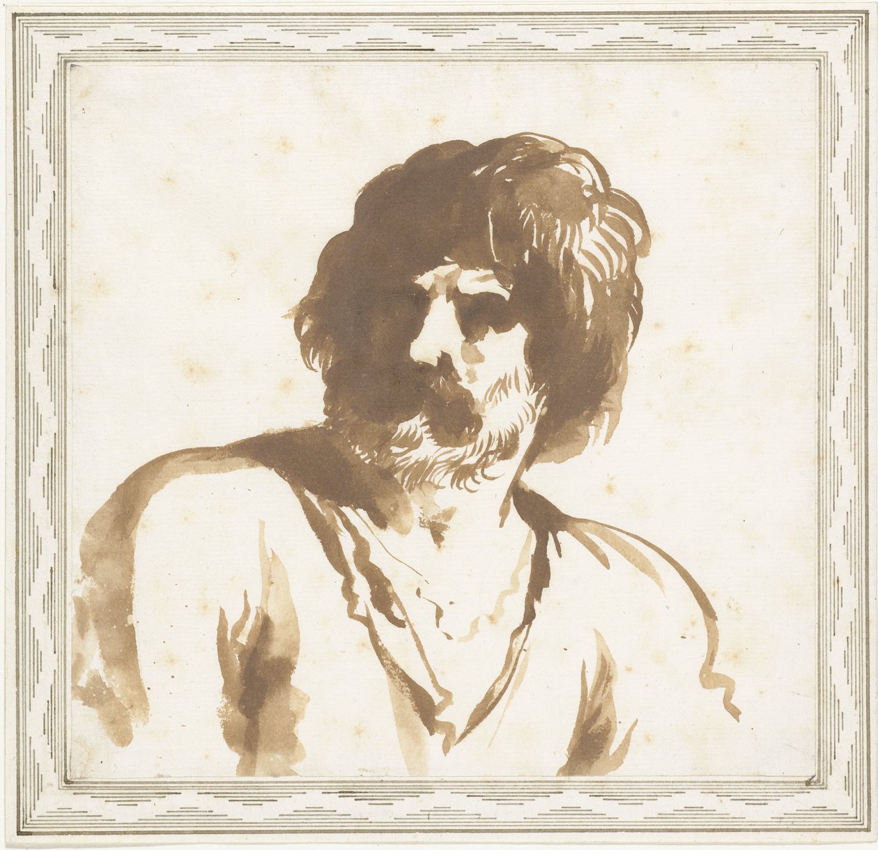 Bust of a Man by Guercino (attributed to)