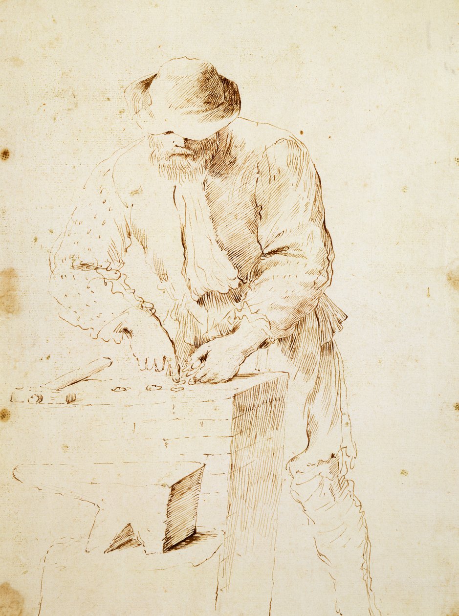 Coin minter by Guercino: Highest-quality art reproduction
