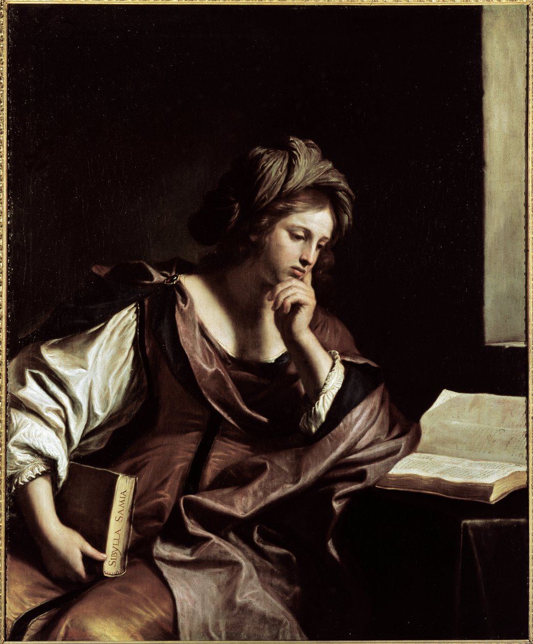 The Samian Sibyl (of Samos) by Guercino: Fine art print