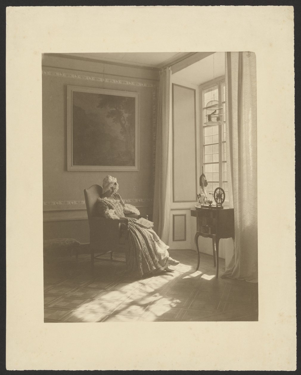 Interior with Seated Woman in Costume by Guido Rey