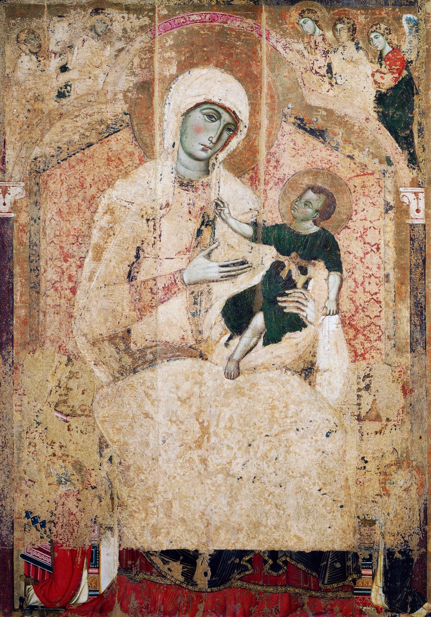 Enthroned Madonna by Guido da Siena