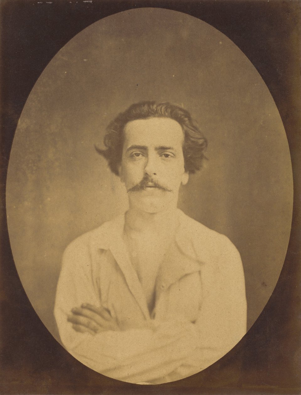 Face in Repose, 1854-1856, printed 1862 by Guillaume Benjamin Armand Duchenne de Boulogne