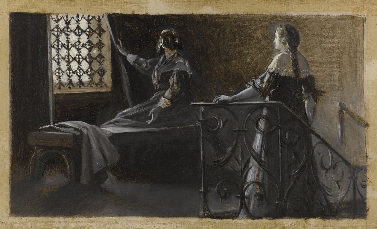 Ethel and the Veiled Woman, ca. 1889 by Guillaume Albert Demarest