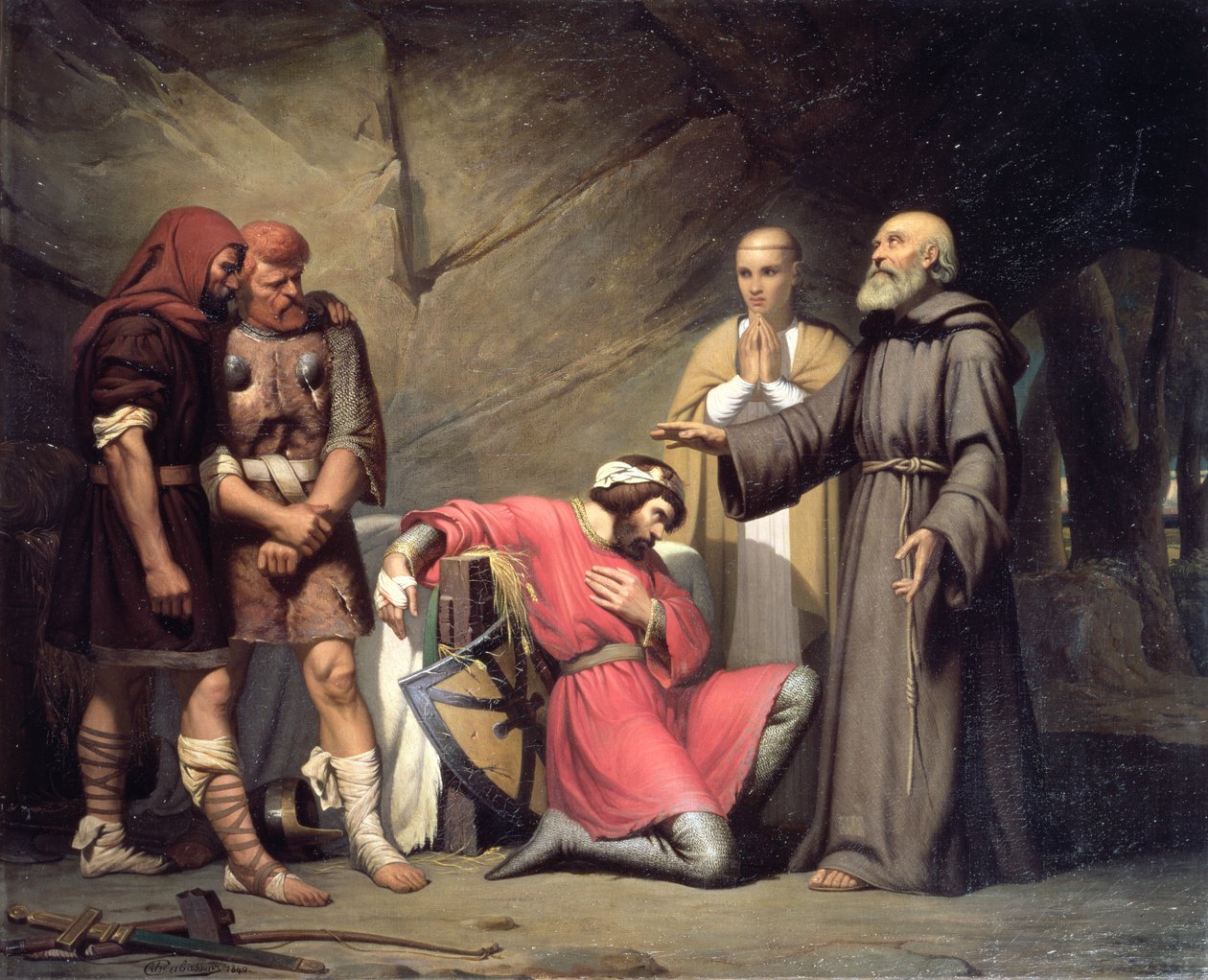 The conversion of Robert, Duke of Normandy, known as Robert the Devil, scene from the opera 