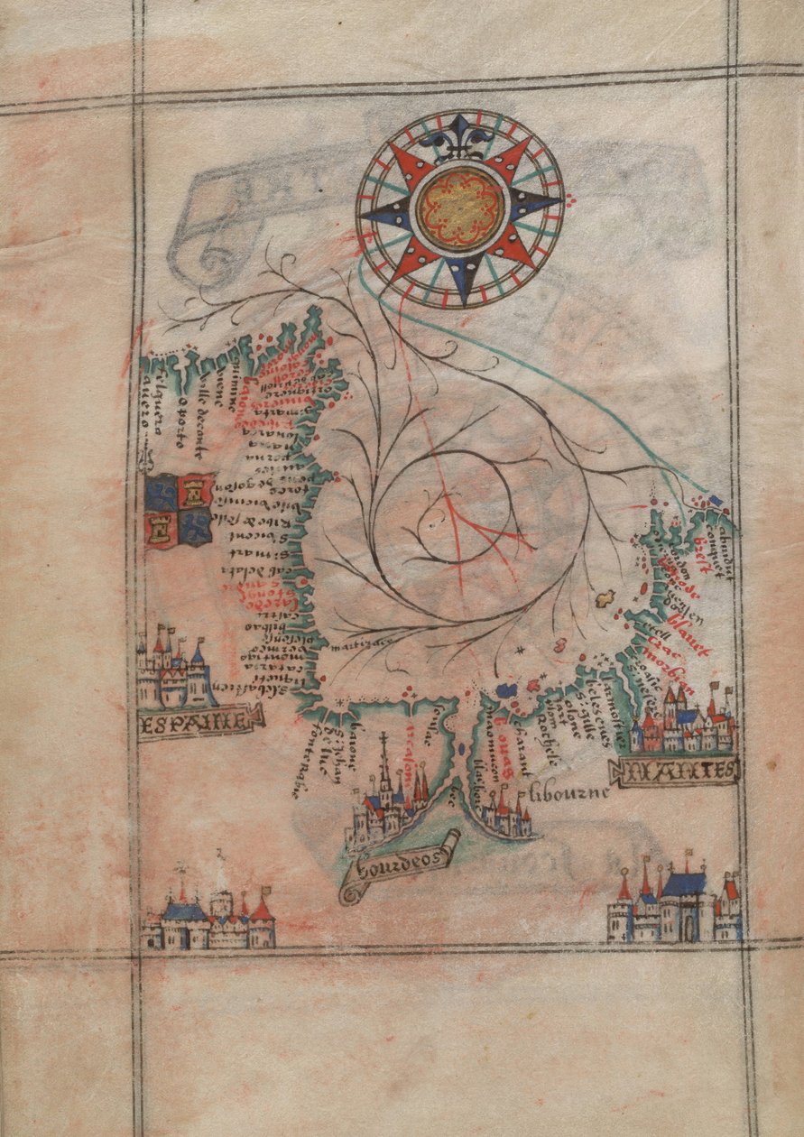 Gulf of Biscay in the Atlas of Guillaume Brouscon (1540-1560) by Guillaume Brouscon
