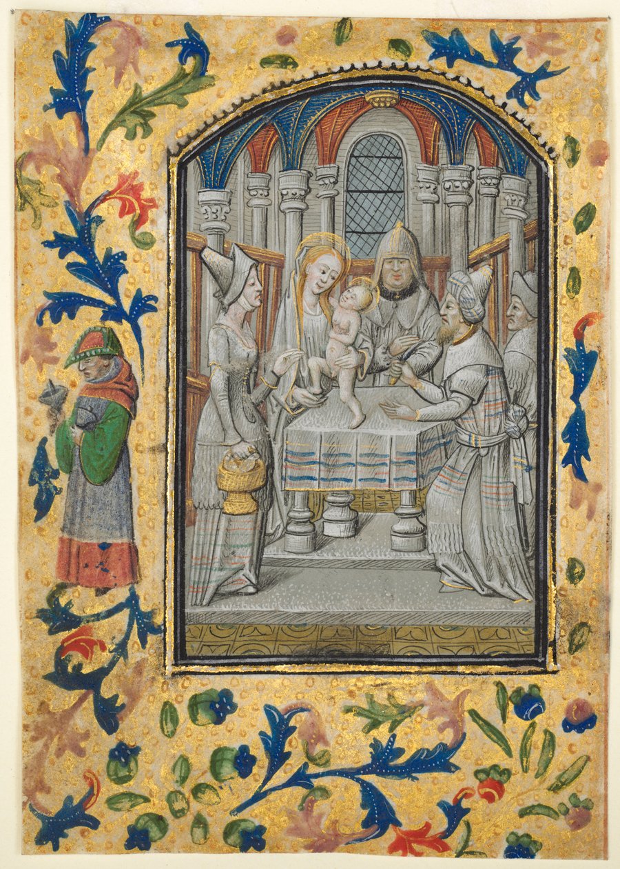 Leaf from a Book of Hours: Presentation in the Temple by Guillaume Vrelant