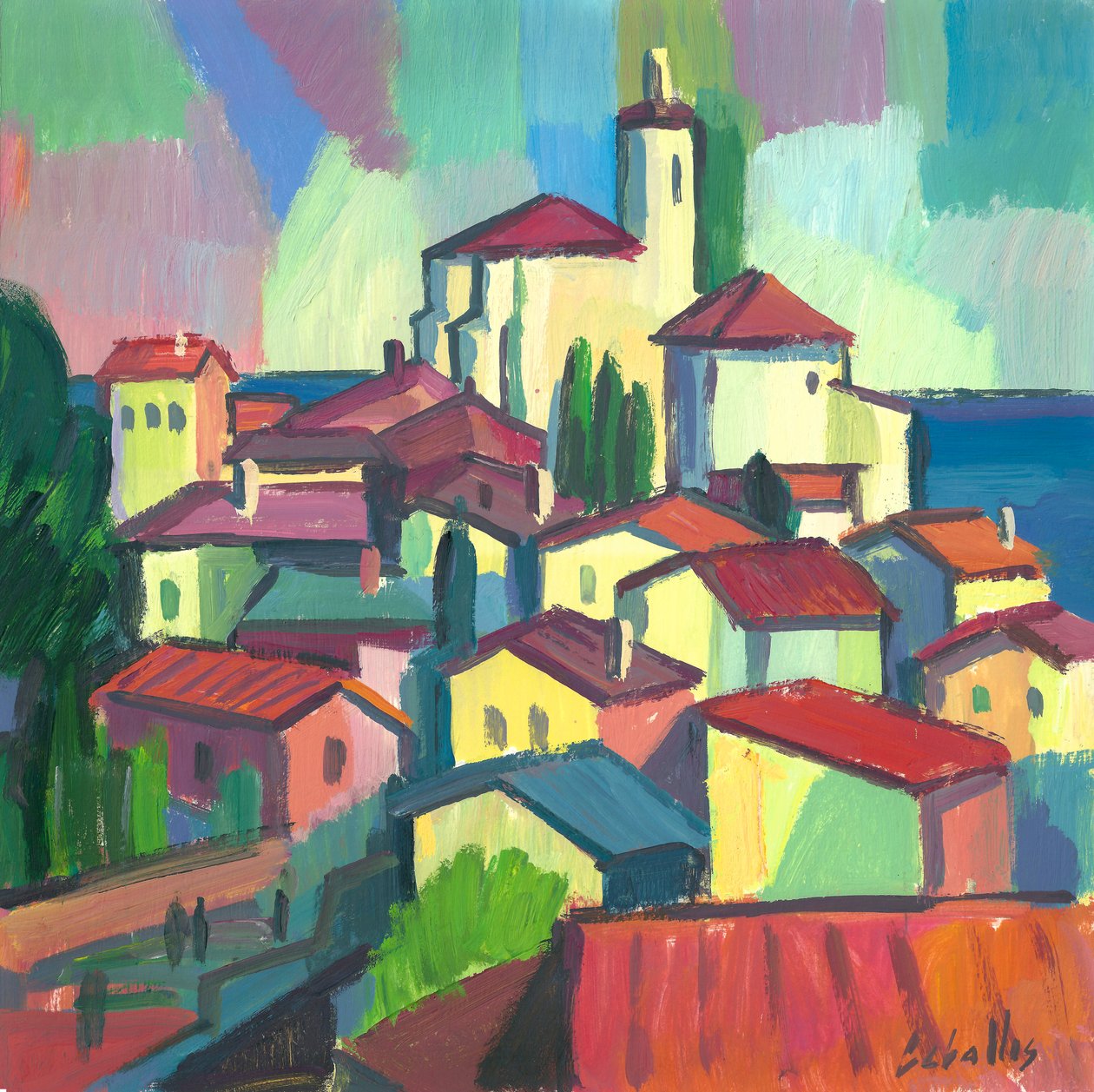 Roofs in Cadaqués by Guillermo Martí Ceballos